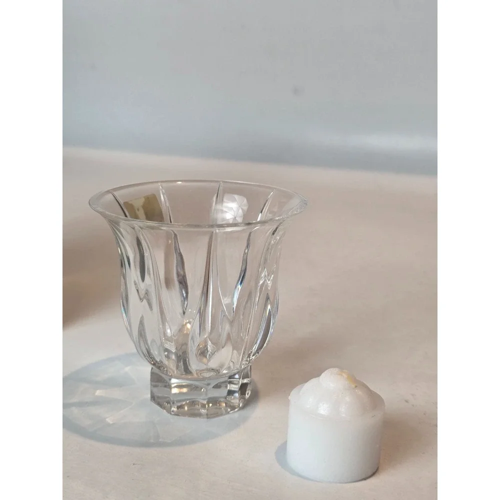Vendome Noritake Crystal Votive‎ Candle Holder Made in Germany with Candle